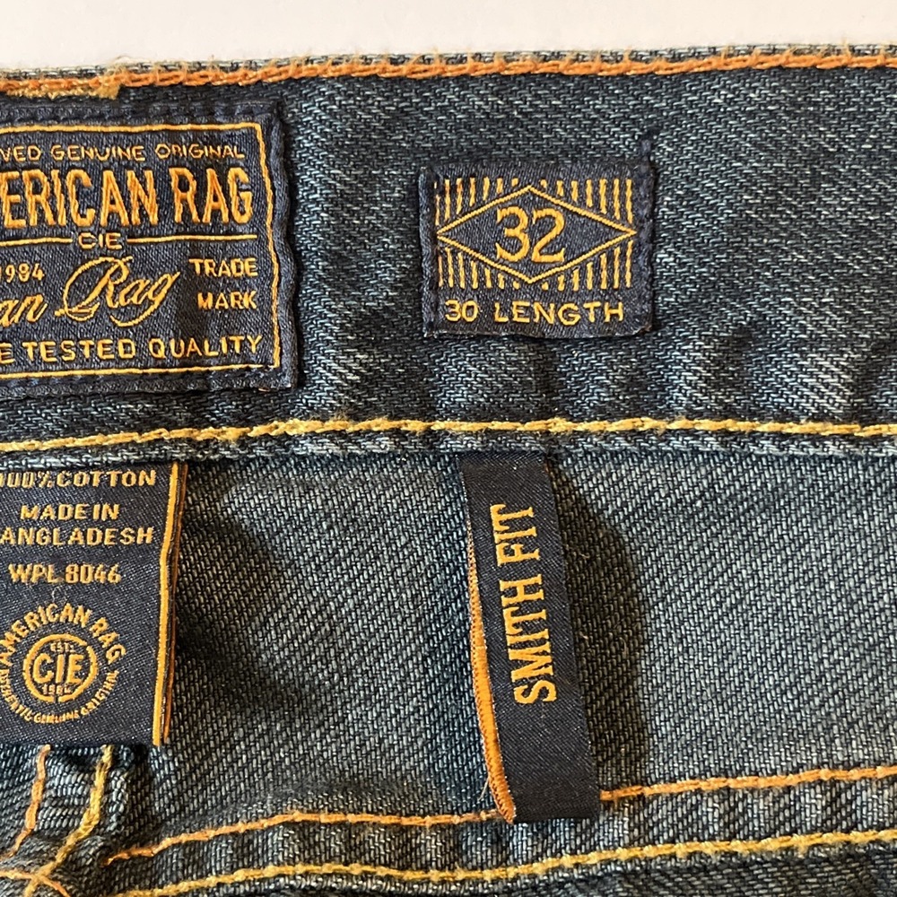 AMERICAN RAG Smith Fit Straight Leg Blue Denim Jeans Men's Size 32 x 30 - Picture 4 of 16